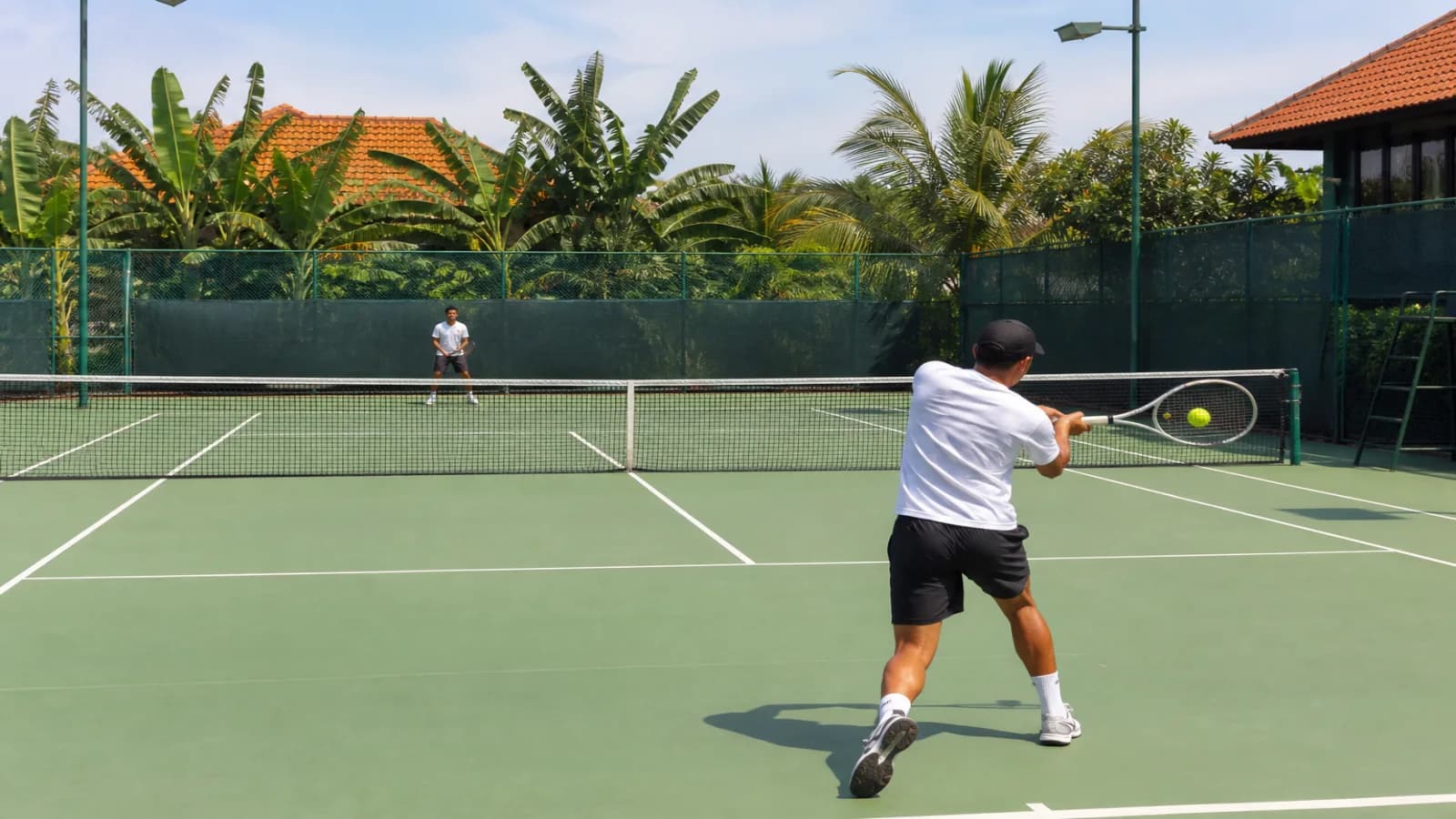 Ilustrasi artikel: Strategi Retensi Bisnis Lapangan Tenis agar Pemain Booking Rutin